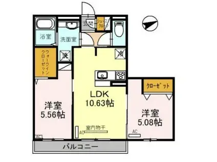 グランモア匠(2LDK/2階)の間取り写真