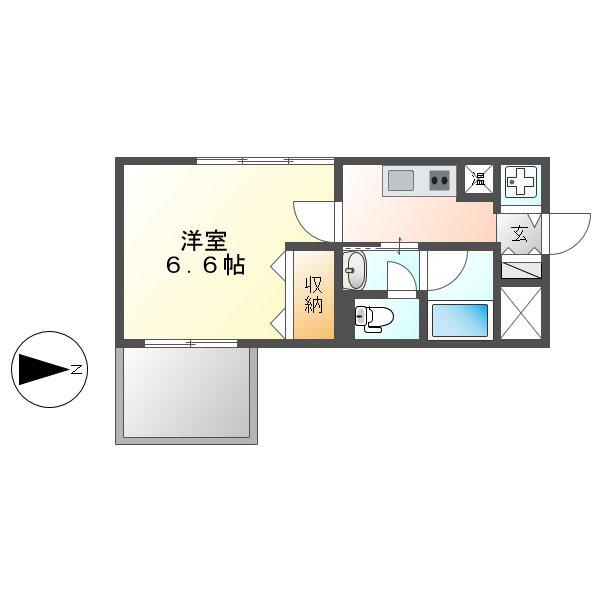 東桜コート(1K/10階)の間取り写真