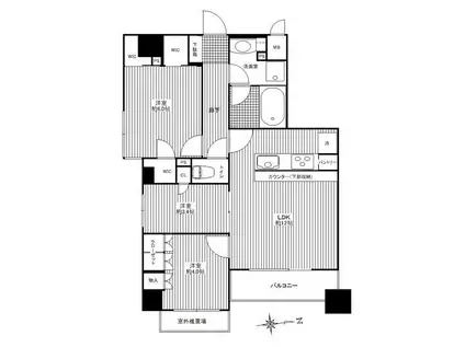 レジデンシャルステート南千住(3LDK/7階)の間取り写真