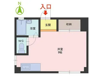 コーポ丸山(ワンルーム/2階)の間取り写真