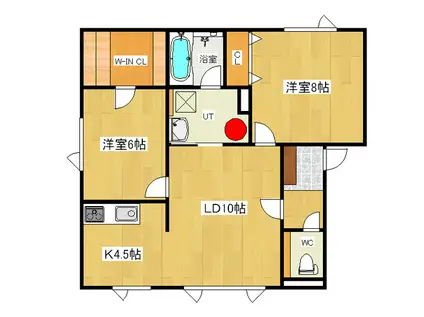 ハイツ恵(2LDK/1階)の間取り写真