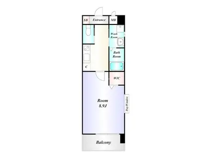 ZEGUNA(1K/12階)の間取り写真