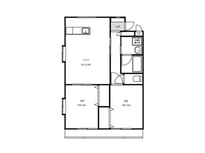 エクセル悦和 7・8(2LDK/2階)の間取り写真