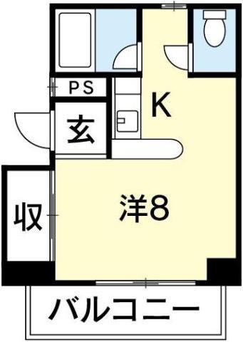 レジデンス佐古一番館(ワンルーム/5階)の間取り写真