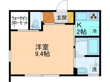 セシボン18(1K/1階)の間取り写真