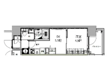 S-RESIDENCE王子NORD(1DK/2階)の間取り写真