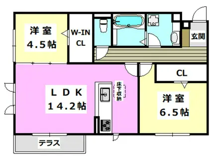 PARK FRONT KASUGA(2LDK/3階)の間取り写真