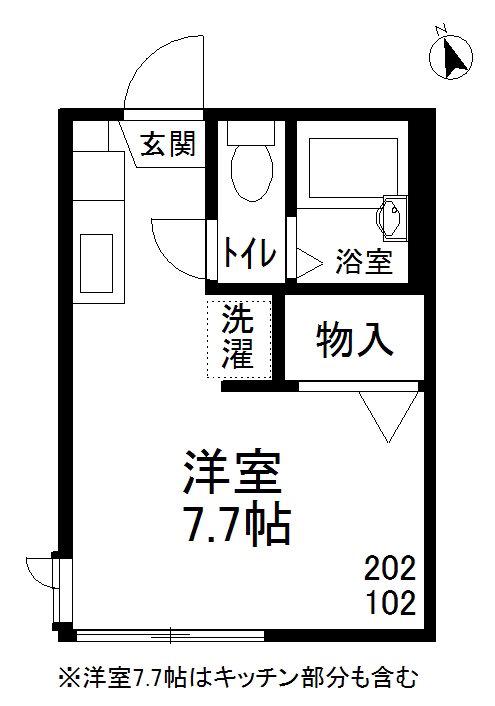 メゾン一刻(ワンルーム/2階)の間取り写真