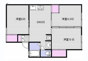 セジュール曙(3DK/2階)の間取り写真