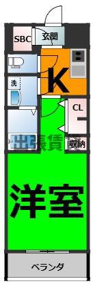 S-RESIDENCE尾頭橋BEAUTE(1K/13階)の間取り写真