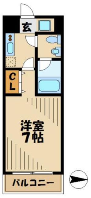 アポー堀之内(1K/5階)の間取り写真