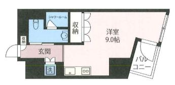 エスティメゾン板橋C6(ワンルーム/4階)の間取り写真