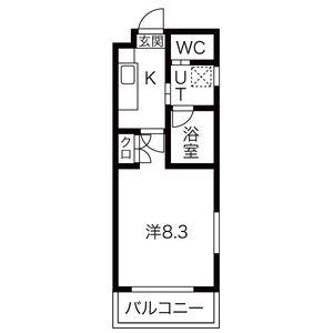 アールズコート明が丘(1K/5階)の間取り写真