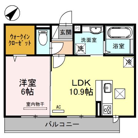 SEJOUR LUCE(1LDK/1階)の間取り写真
