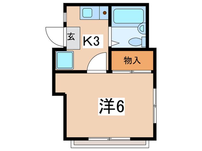 平成コーポ(1K/1階)の間取り写真