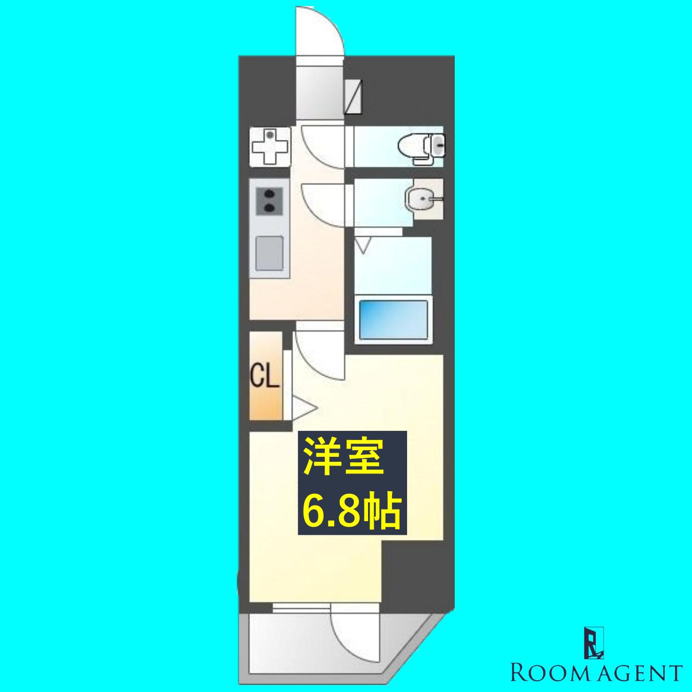プレサンス大須観音ビザリア(1K/9階)の間取り写真