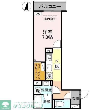 メゾン ド グレイス(1K/1階)の間取り写真