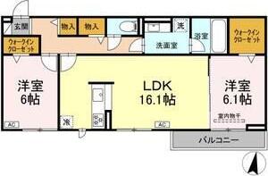 ジョイハイツ(2LDK/3階)の間取り写真