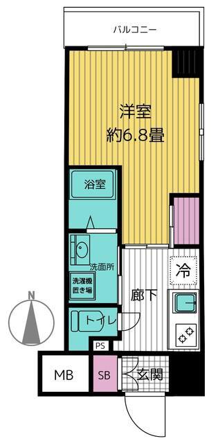ミヤビヒルズ西池袋(1K/4階)の間取り写真