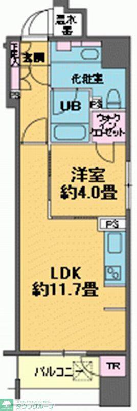 カスタリア銀座III(1LDK/2階)の間取り写真