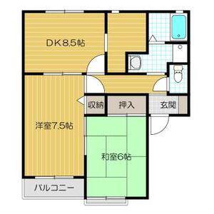 サニーハイツ香里園(2DK/1階)の間取り写真