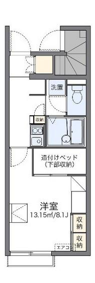 レオパレスフジサキIII(1K/1階)の間取り写真