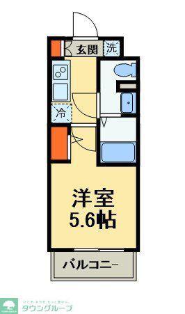 GENOVIA天王台(1K/5階)の間取り写真