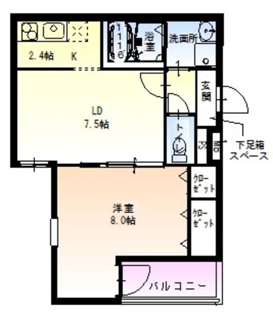 フジパレス堺大浜中町(1LDK/1階)の間取り写真