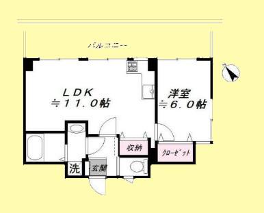 フラワーホーム日の出(1LDK/1階)の間取り写真