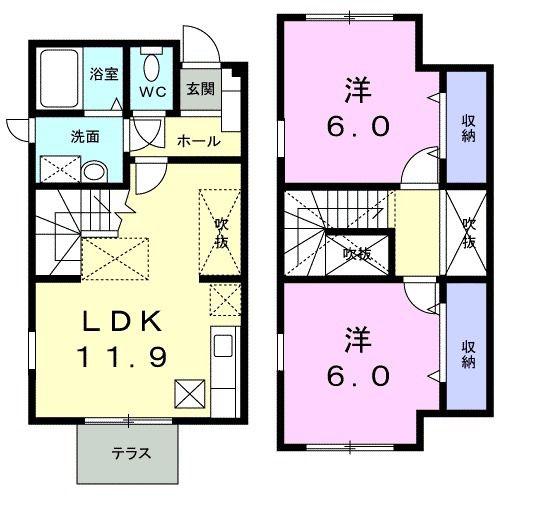 フォレスト・コート(2LDK/1階)の間取り写真