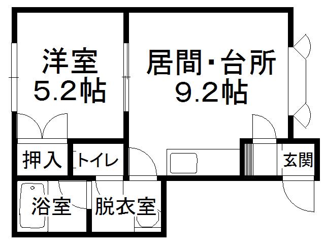 メゾン・I(1LDK/1階)の間取り写真