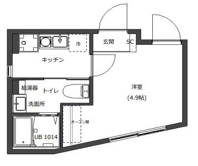 D-STYLE三ノ輪II(1K/2階)の間取り写真