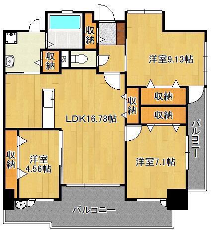 LEGEND111(3LDK/3階)の間取り写真