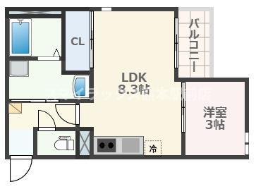 REGALEST GOFUKU(1LDK/2階)の間取り写真