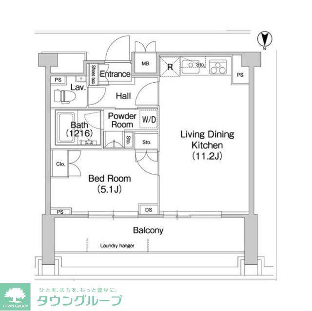 コンフォリア駒場(1LDK/4階)の間取り写真