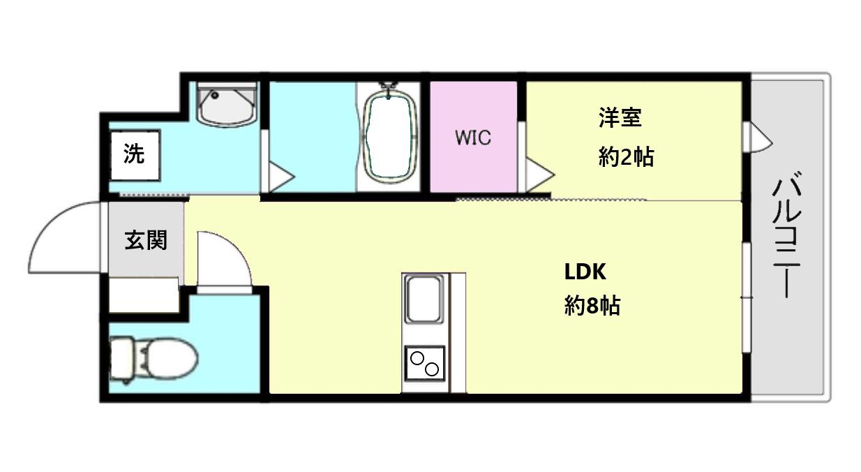 リアコート千里丘2ノース(1LDK/3階)の間取り写真