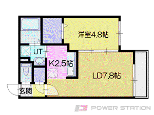 BLAST稲穂(1LDK/2階)の間取り写真