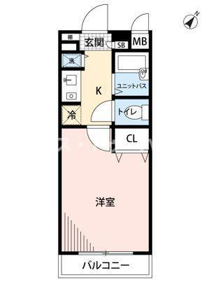 マイナビSTAYミライエ千石サウスウエスト(1K/3階)の間取り写真