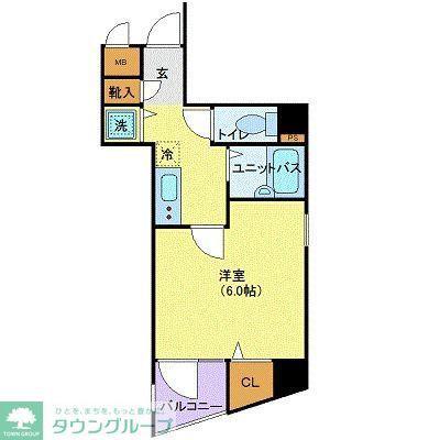 XEBEC中延(1K/4階)の間取り写真