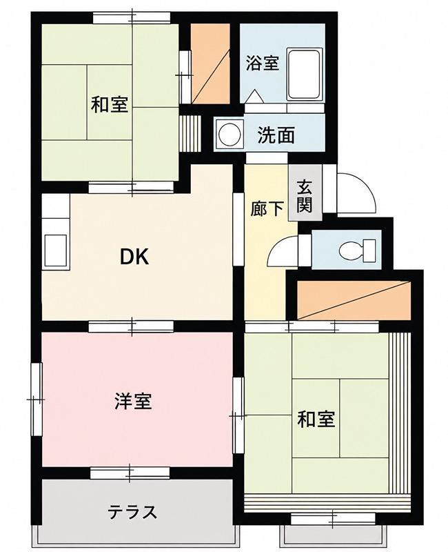 フォレストII(3DK/3階)の間取り写真