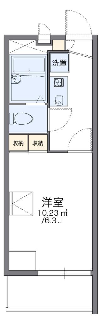 レオパレス江口橋(1K/2階)の間取り写真