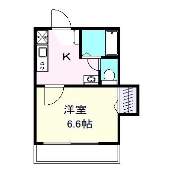 シティハイツ南荻窪(1K/2階)の間取り写真