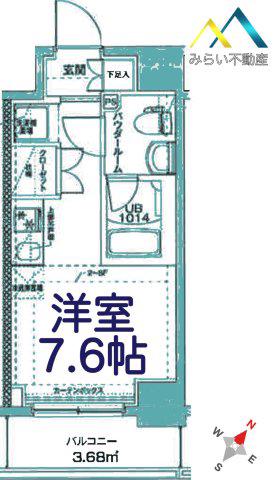クラリッサ横浜フロード(ワンルーム/7階)の間取り写真