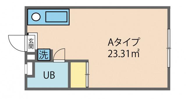 ポルシェ中山町(ワンルーム/1階)の間取り写真