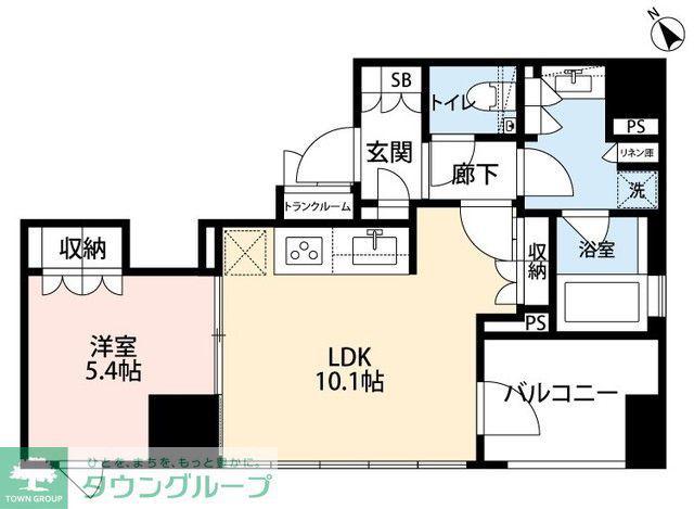 希神楽坂テラス(1LDK/6階)の間取り写真