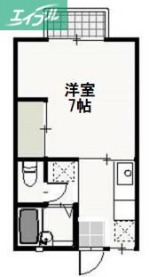 メゾンド・モネ(1K/2階)の間取り写真