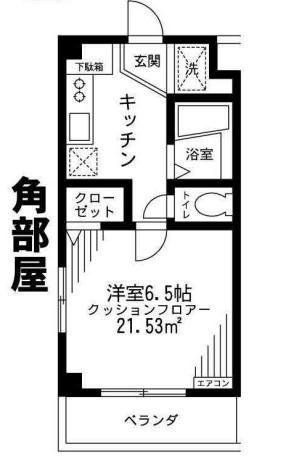 アネックス南与野2期(1K/1階)の間取り写真