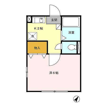 小石川ハイツ(1K/2階)の間取り写真
