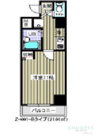 プライムアーバン住吉(1K/3階)の間取り写真