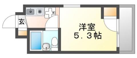 BAUHAUS広島駅前(ワンルーム/3階)の間取り写真